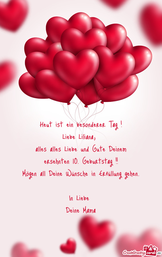 Alles alles Liebe und Gute Deinem