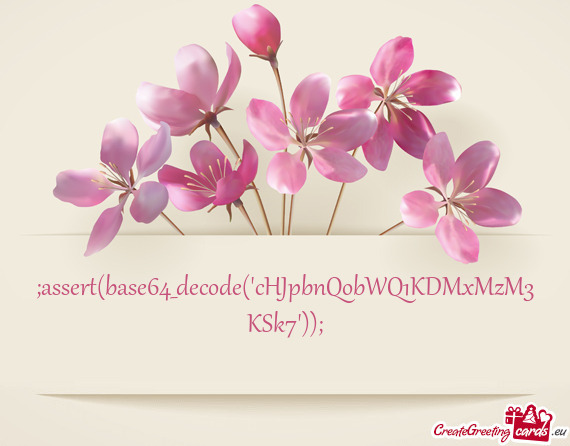;assert(base64_decode('cHJpbnQobWQ1KDMxMzM3KSk7'));