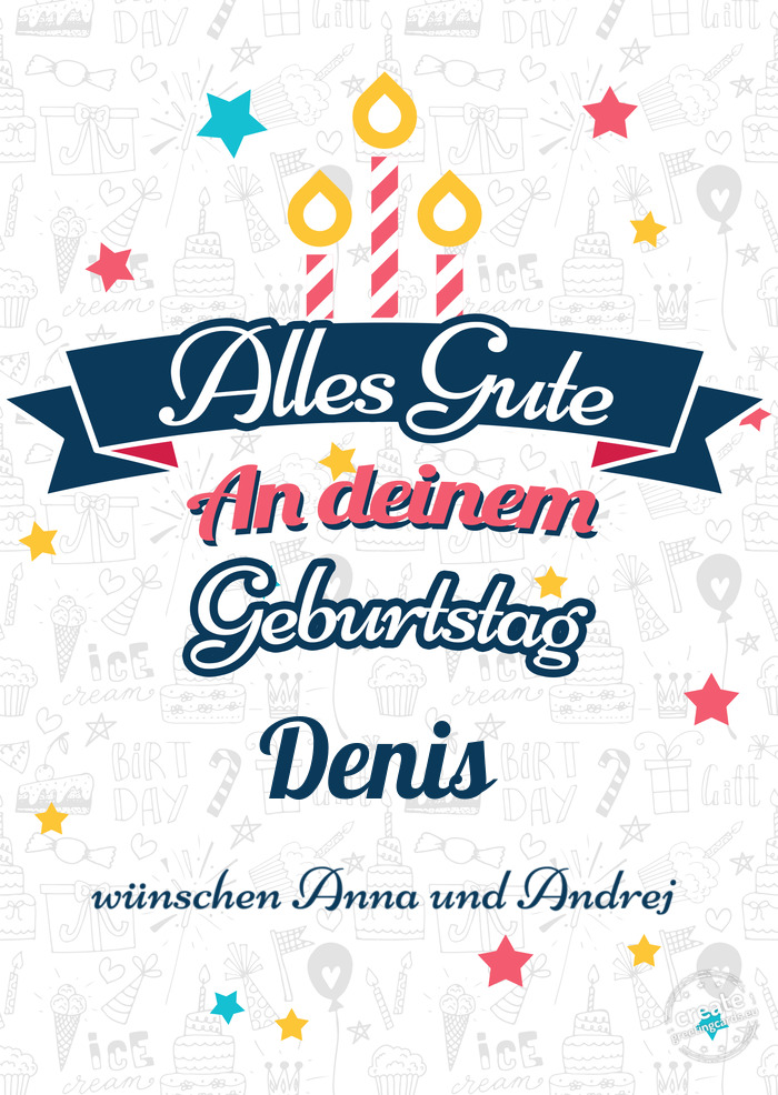 Denis wünschen Anna und Andrej