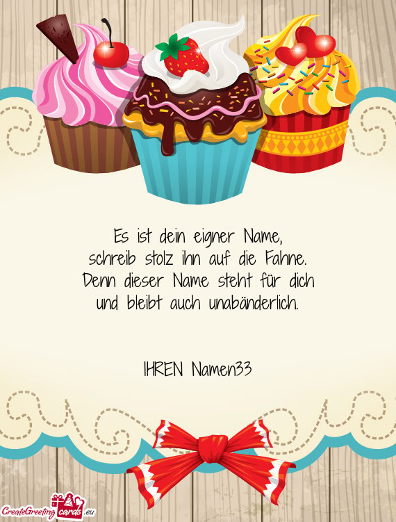 Denn dieser Name steht für dich