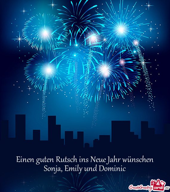 Einen guten Rutsch ins Neue Jahr wünschen Sonja, Emily und Dominic