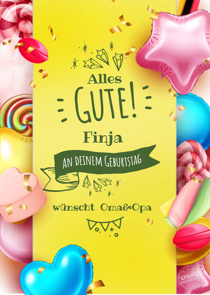 Finja wünscht Oma&Opa