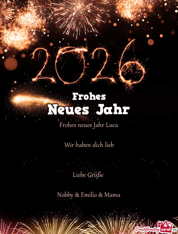 Frohes neues Jahr Luca