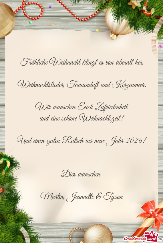 Fröhliche Weihnacht klingt es von überall her