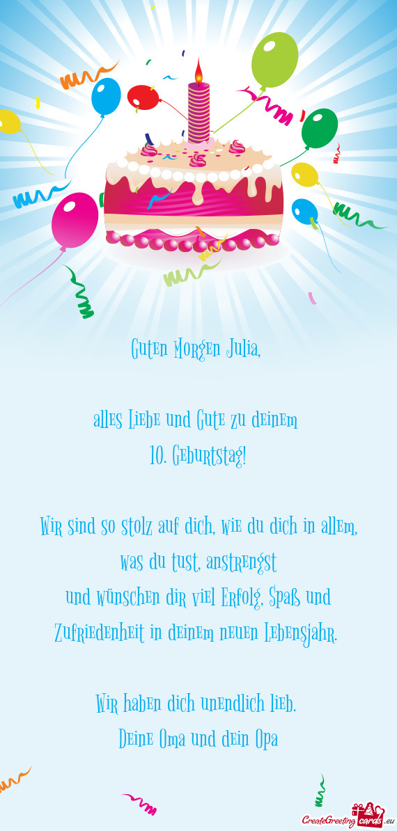 Guten Morgen Julia