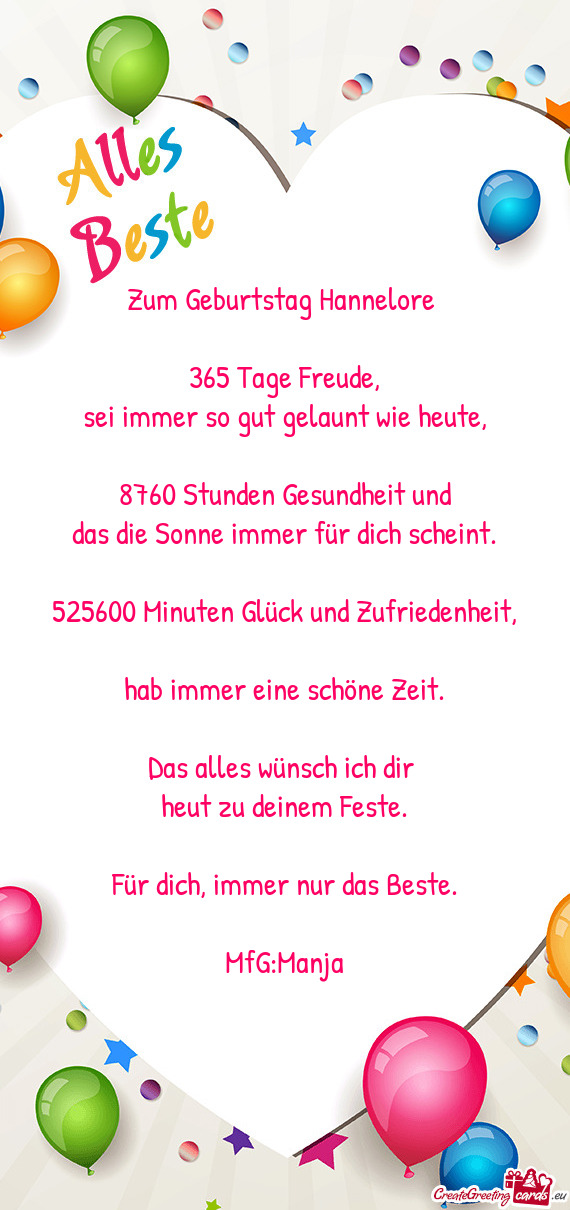 Hab immer eine schöne Zeit