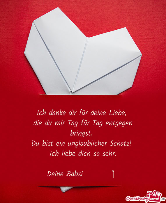 Ich liebe dich so sehr