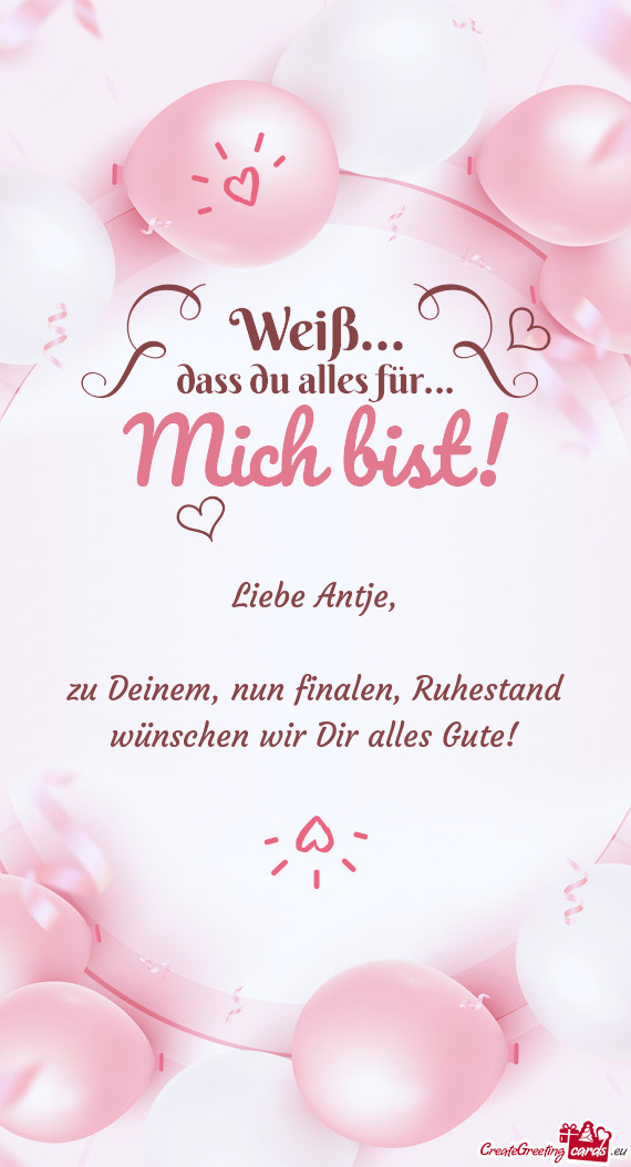 Liebe Antje