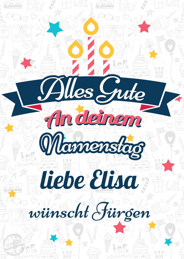 Liebe Elisa wünscht Jürgen