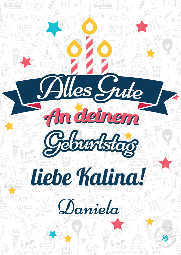 Liebe Kalina! Daniela