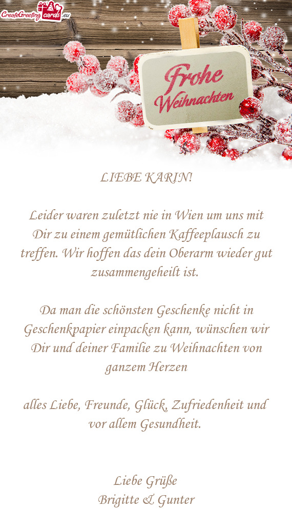 LIEBE KARIN