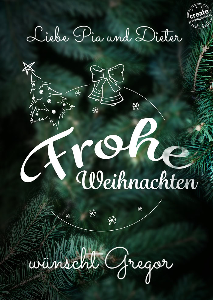 Liebe Pia und Dieter wünscht Gregor