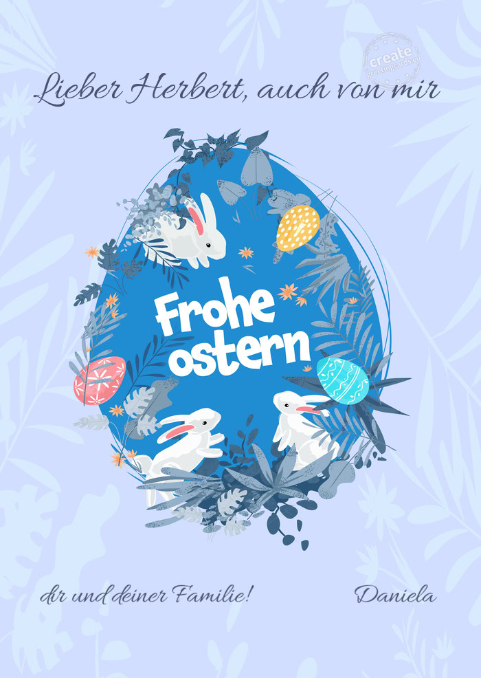 Lieber Herbert, auch von mir              dir und deiner Fa