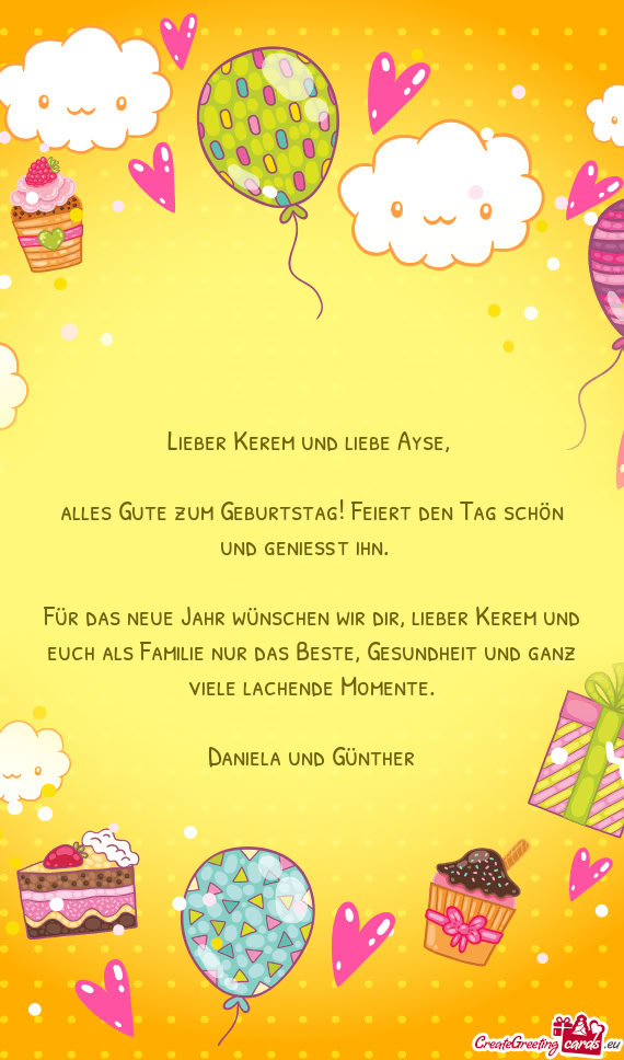 Lieber Kerem und liebe Ayse