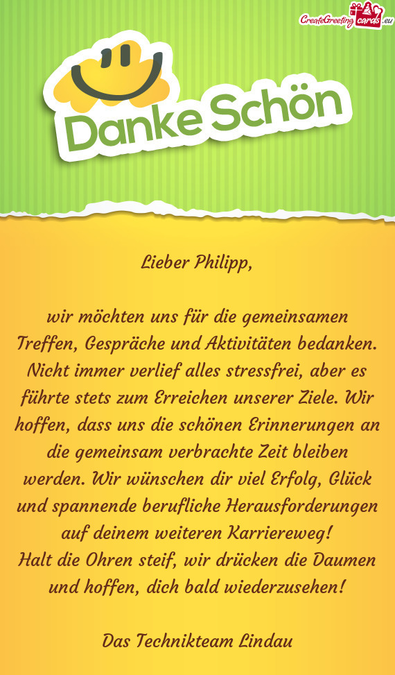 Lieber Philipp