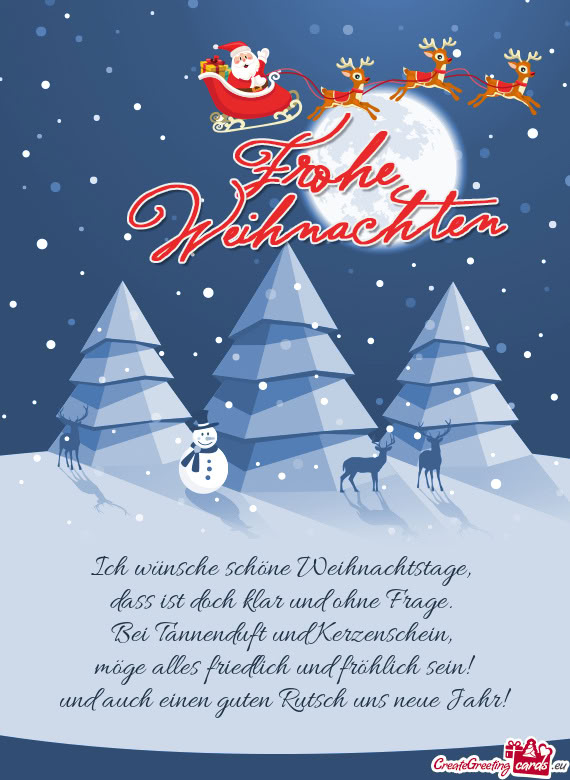 Und auch einen guten Rutsch uns neue Jahr