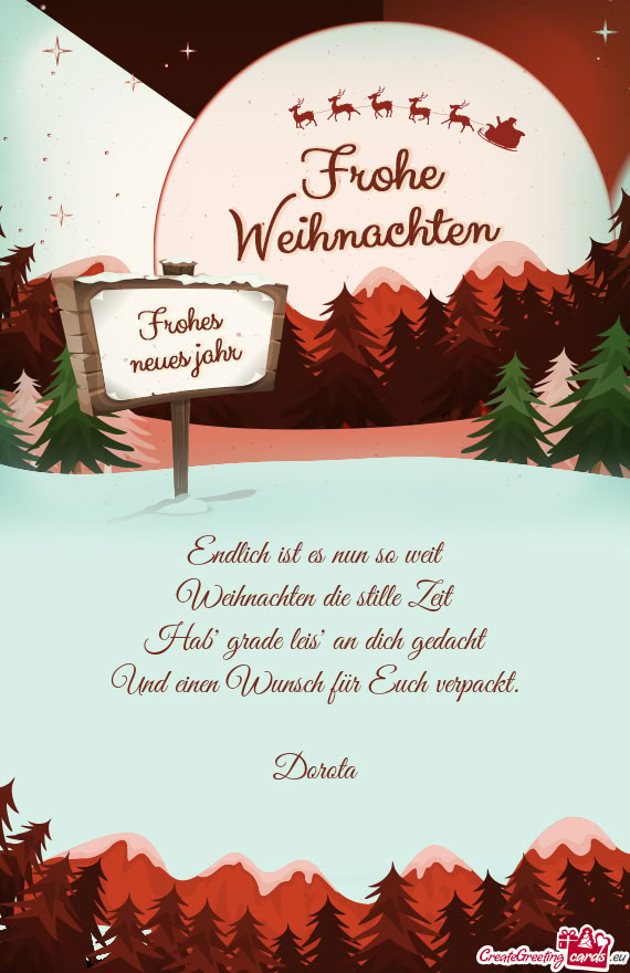 Und einen Wunsch für Euch verpackt