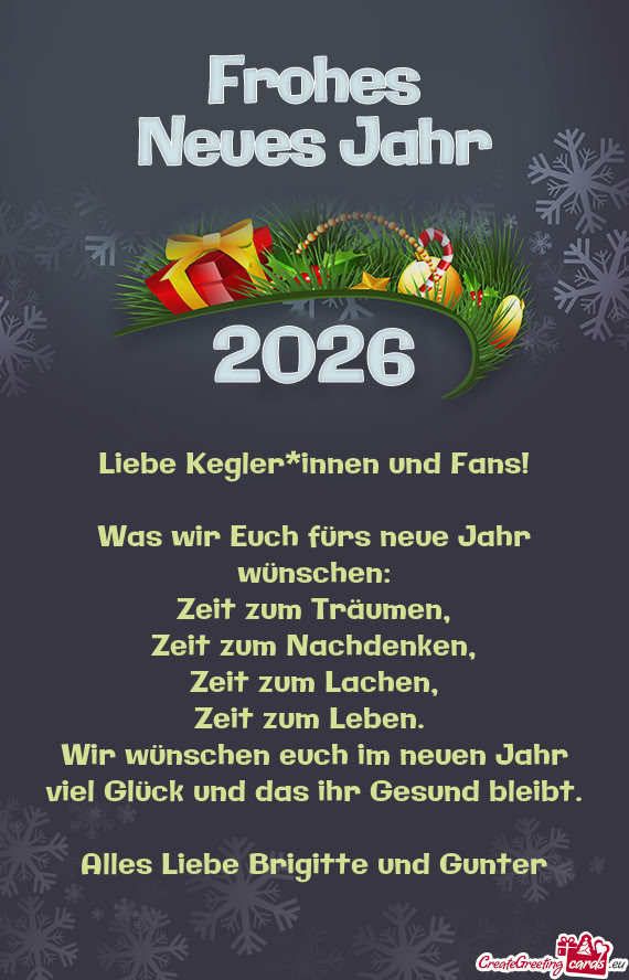 Was wir Euch fürs neue Jahr wünschen
