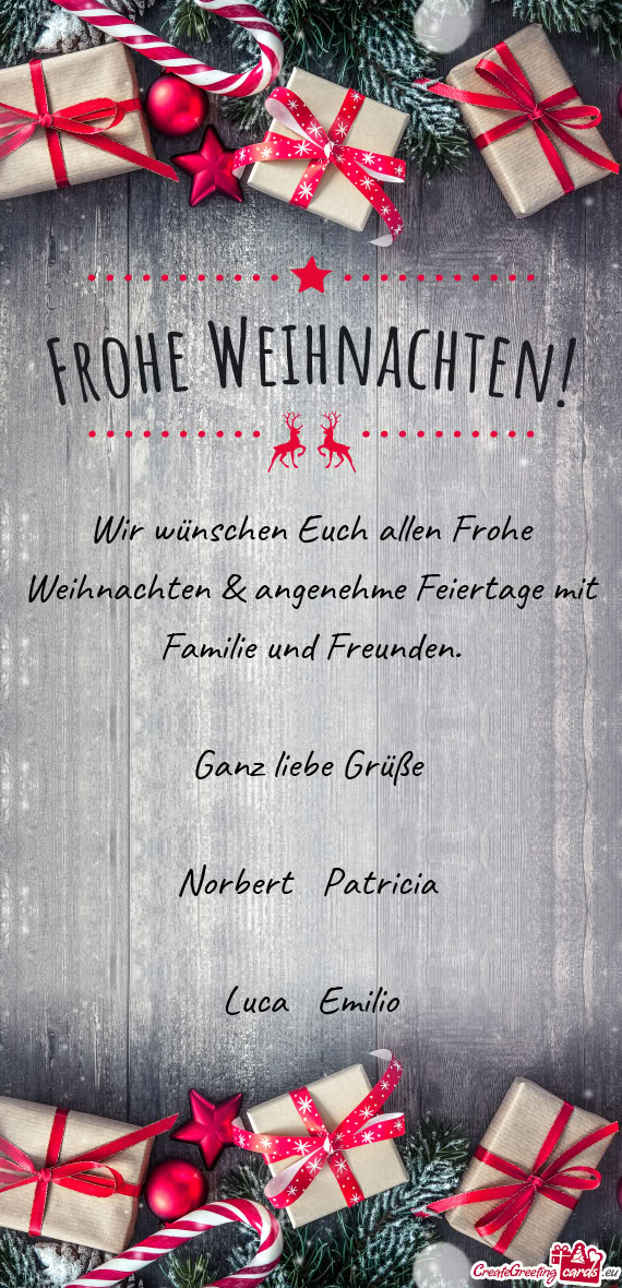 Wir wünschen Euch allen Frohe Weihnachten & angenehme Feiertage mit Familie und Freunden