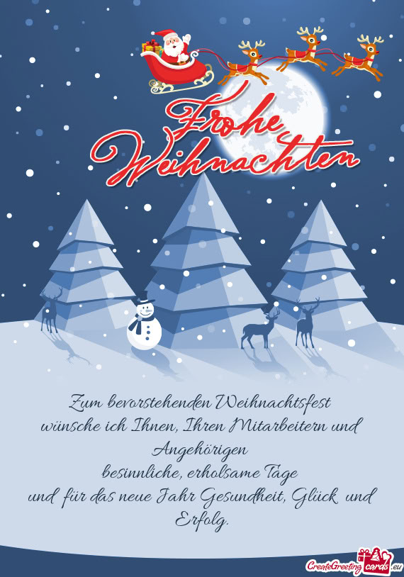 Zum bevorstehenden Weihnachtsfest