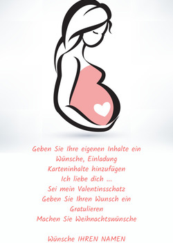 Karte mit schwangeren Frauen